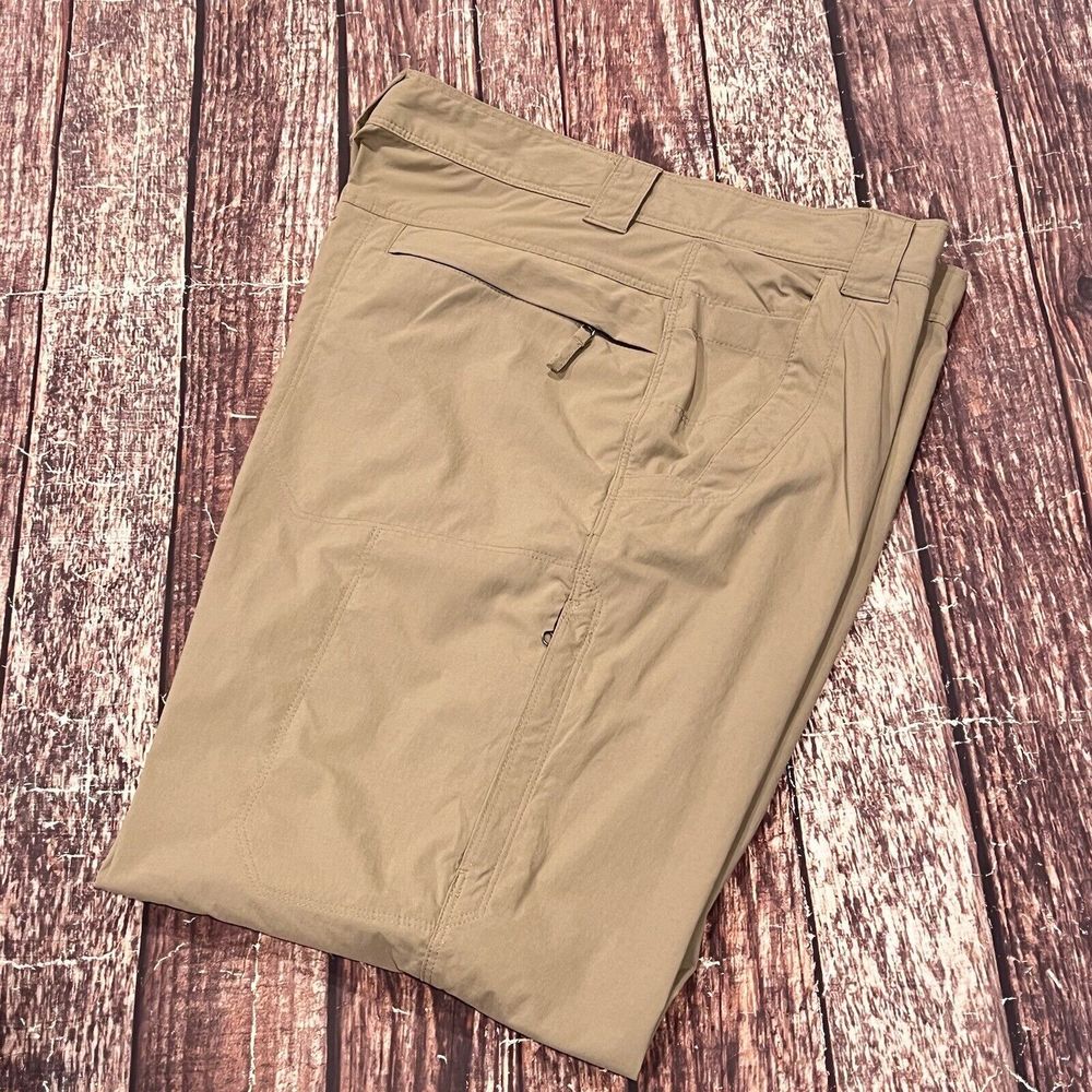 Royal Robbins Outdoor Men Nylon Khaki Stretch Lightweight Cargo‎ Sz 34x32 FLAW